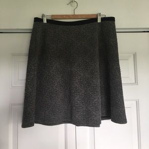 Grey, knit circle skirt